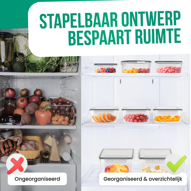 Avalo Vershoudbakjes - Meal Prep Bakjes - Plastic Diepvries Bakjes - Met Deksel - 30 Delige set - BPA Vrije