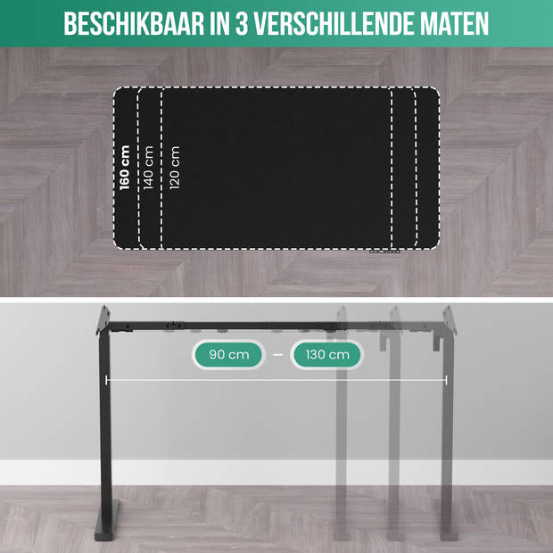 Avalo Zit Sta Bureau Elektrisch Verstelbaar - 160x60 CM - Zwart - Elektrisch Bureau