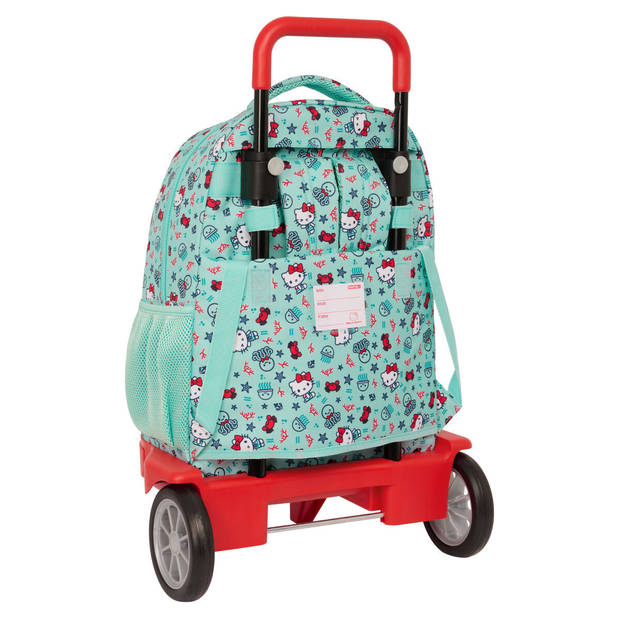 Schoolrugzak met Wielen Hello Kitty Sea lovers Turkoois 33 X 45 X 22 cm