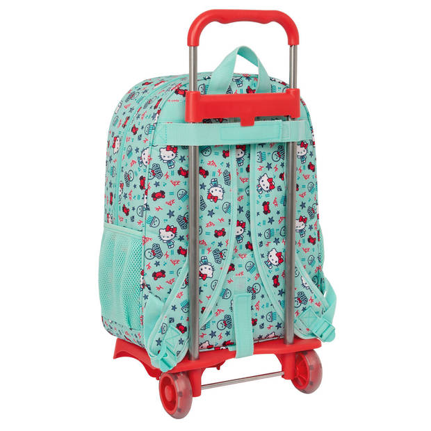 Schoolrugzak met Wielen Hello Kitty Sea lovers Turkoois 33 x 42 x 14 cm