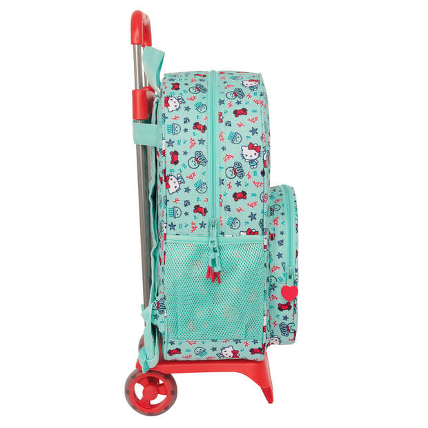 Schoolrugzak met Wielen Hello Kitty Sea lovers Turkoois 33 x 42 x 14 cm