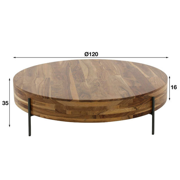 Dimitry salontafel ?120 cm notenhout