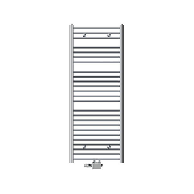 Badkamerradiator Sahara 600 x 1500 mm chroom recht met middenaansluiting