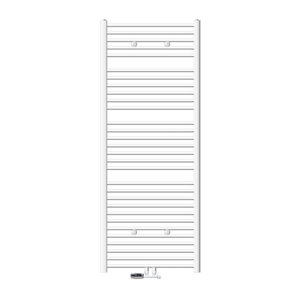 Badkamerradiator Sahara 750 x 1800 mm Wit recht + midden aansluiting