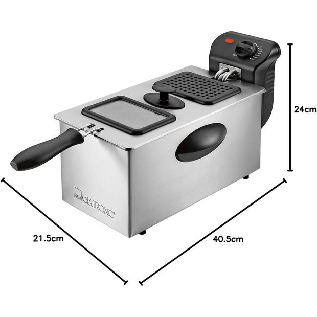 Clatronic FR 3587 - Friteuse / Frituurpan - 3 Liter - 2000 watt