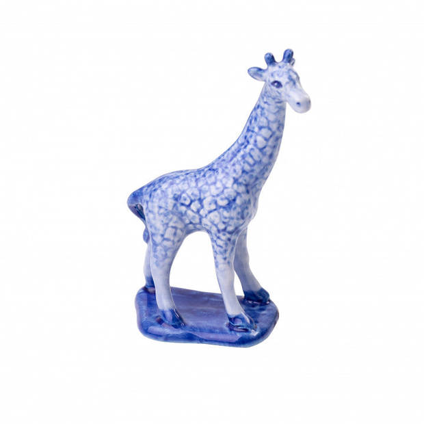 Heinen Delfts Blauw Decoratief figuur 'Giraffe'