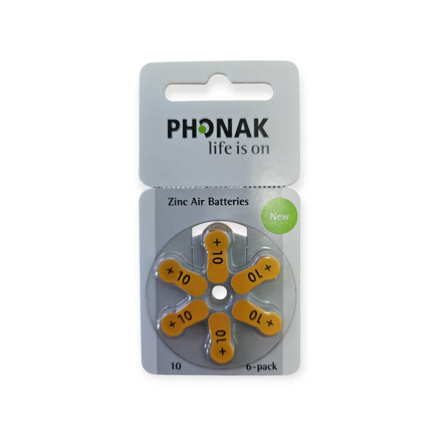 Phonak P10 hoortoestel batterijen