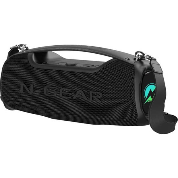 N-GEAR NRG500 - Bluetooth Speaker - Partybox met Verlichting & Microfoon - IPX5 Waterdicht - Zwart