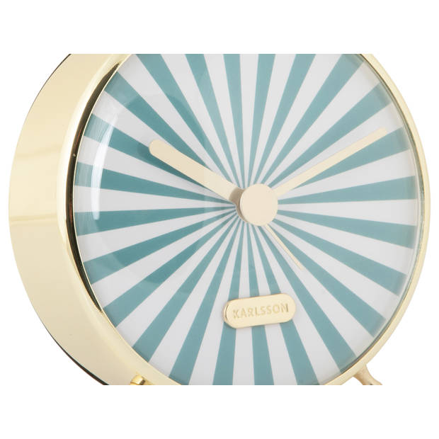 Karlsson - Wekker Candy Swirl - Turquoise blue & white