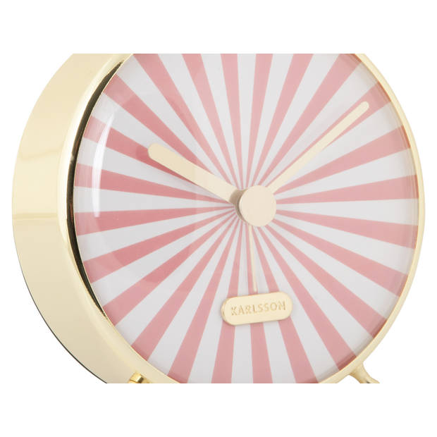 Karlsson - Wekker Candy Swirl - Flamingo pink & white