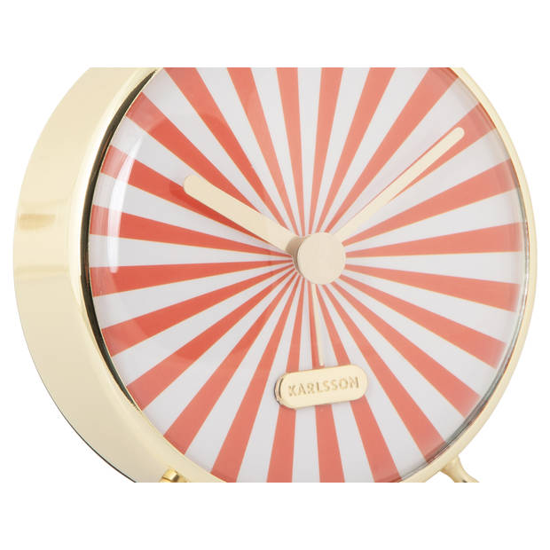 Karlsson - Wekker Candy Swirl - Bright orange & white