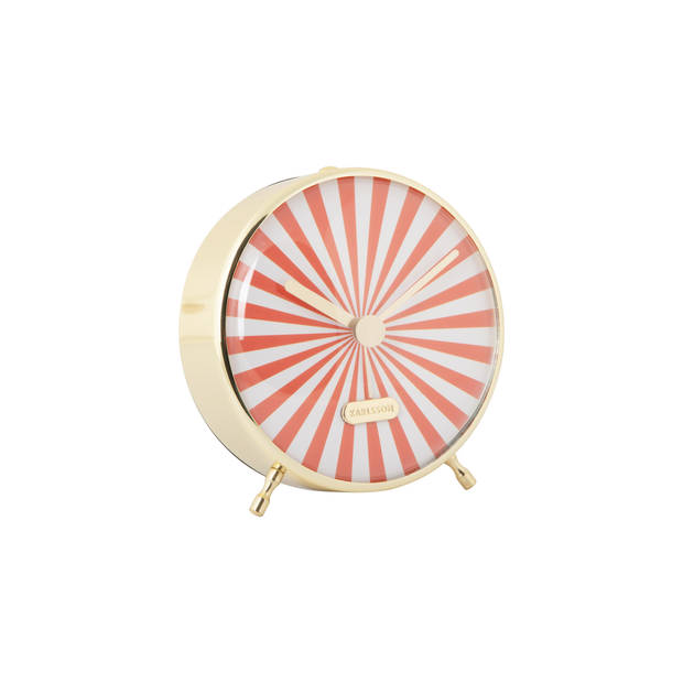 Karlsson - Wekker Candy Swirl - Bright orange & white