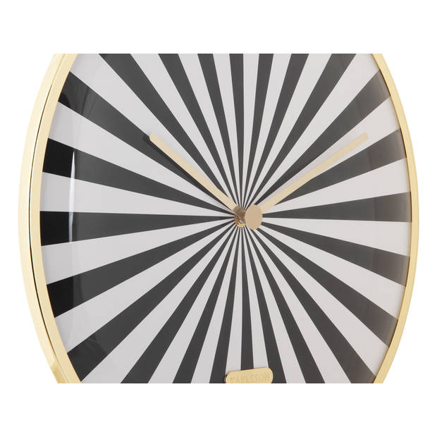 Karlsson - Wandklok Candy Swirl Dome - Zwart & Wit- Ø40cm