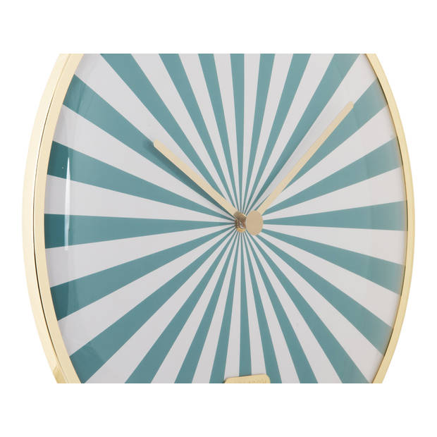 Karlsson - Wandklok Candy Swirl Dome - Turquoise blue & white- Ø40cm