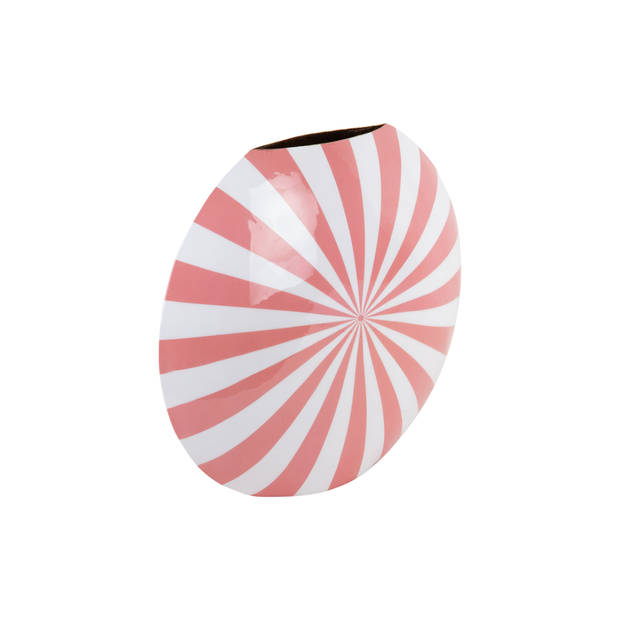 Present Time - Vaas Candy Swirl Large - Flamingo pink & white