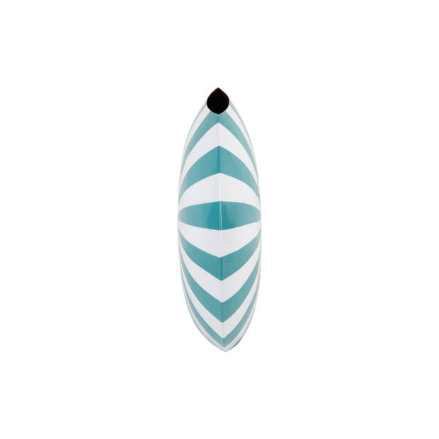 Present Time - Vaas Candy Swirl Large - Turquoise blue & white