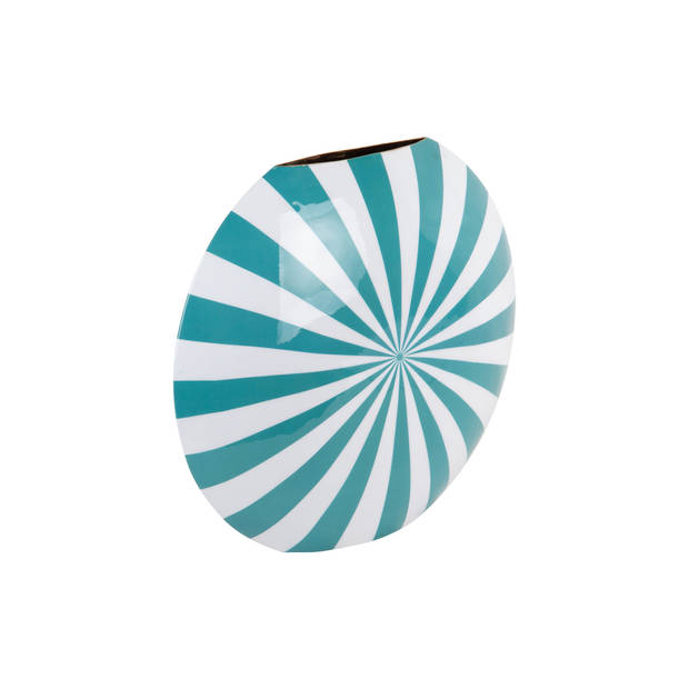 Present Time - Vaas Candy Swirl Large - Turquoise blue & white