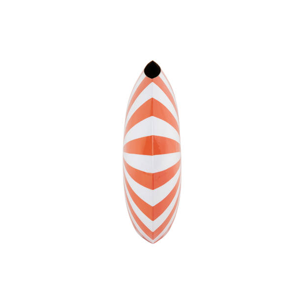 Present Time - Vaas Candy Swirl Large - Bright orange & white