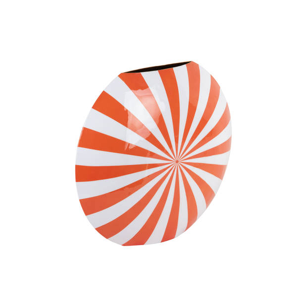 Present Time - Vaas Candy Swirl Large - Bright orange & white