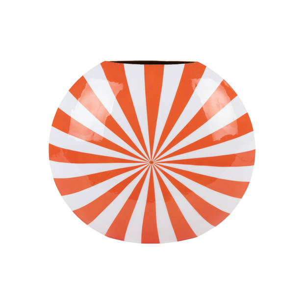 Present Time - Vaas Candy Swirl Large - Bright orange & white