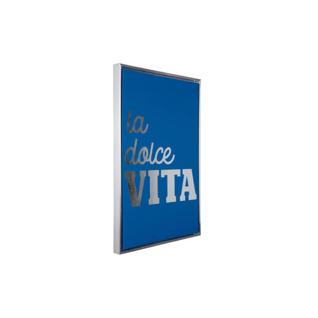 Present Time - Wall Art La Dolce Vita Medium - Dark blue & silver