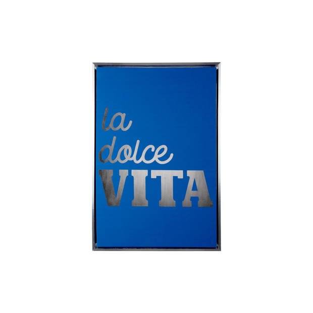 Present Time - Wall Art La Dolce Vita Medium - Dark blue & silver