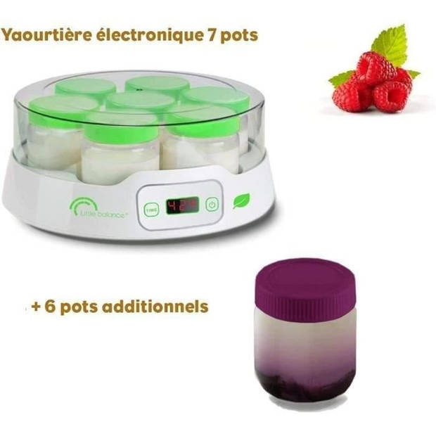 Yoghurtmaker - LITTLE BALANCE - Digitaal - 7 potten + 6 extra potten