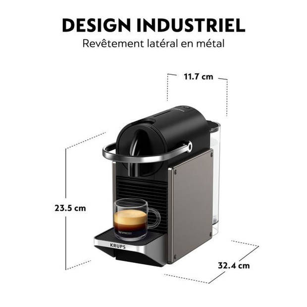 Nespresso Krups Pixie Titanium Koffiezetapparaat YY5290FD