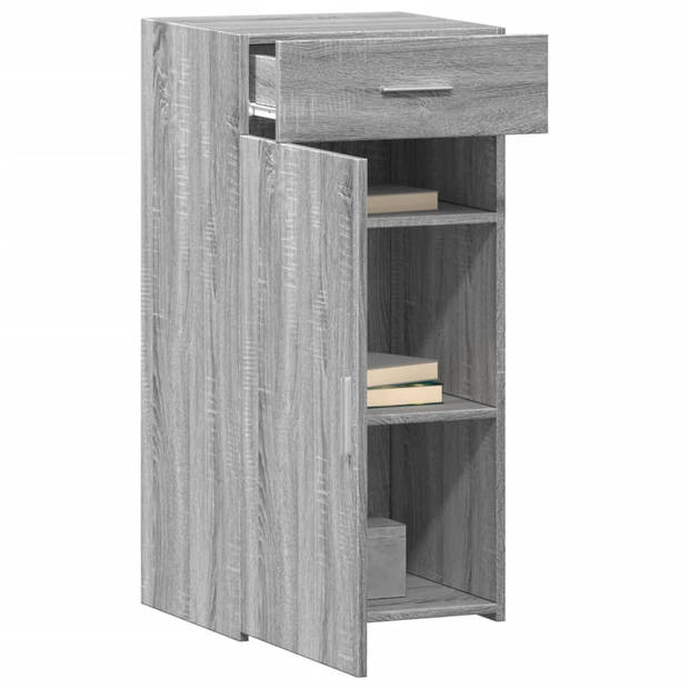 vidaXL Dressoir 45x42,5x93 cm bewerkt hout grijs sonoma eikenkleurig