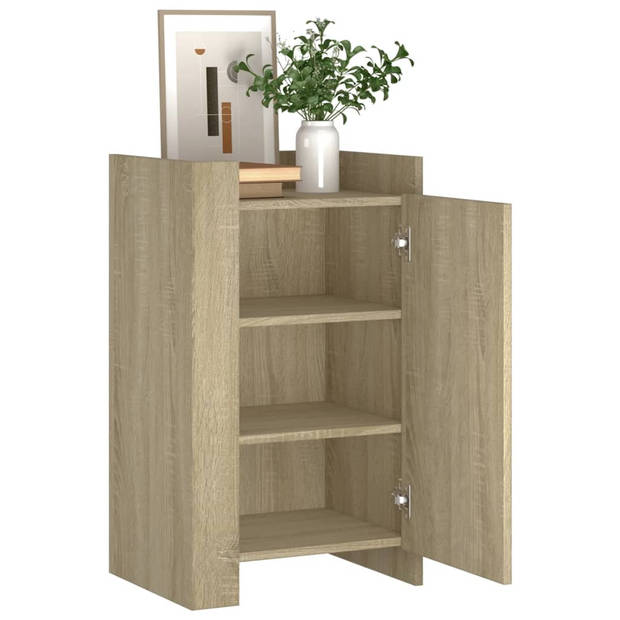 vidaXL Dressoir 45x35x75 cm bewerkt hout sonoma eikenkleurig