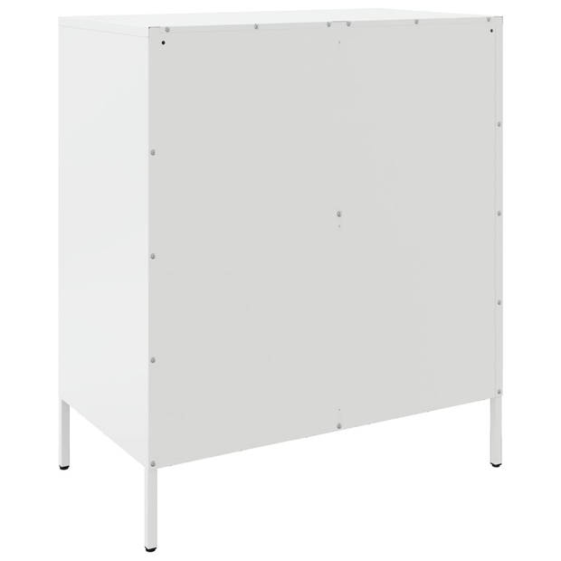 vidaXL Dressoir 68x39x79 cm staal wit