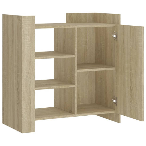 vidaXL Dressoir 73,5x35x75 cm bewerkt hout sonoma eikenkleurig