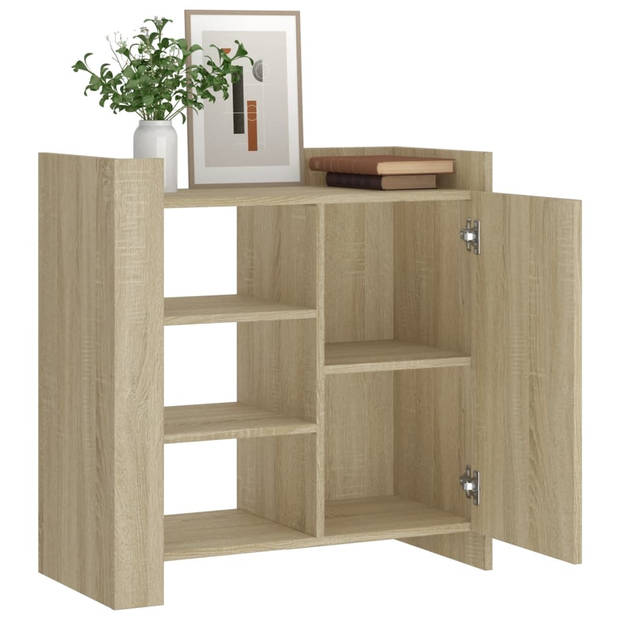 vidaXL Dressoir 73,5x35x75 cm bewerkt hout sonoma eikenkleurig