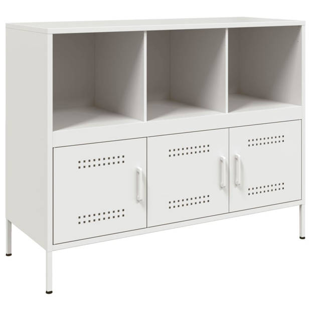 vidaXL Dressoir 100,5x39x79 cm staal wit