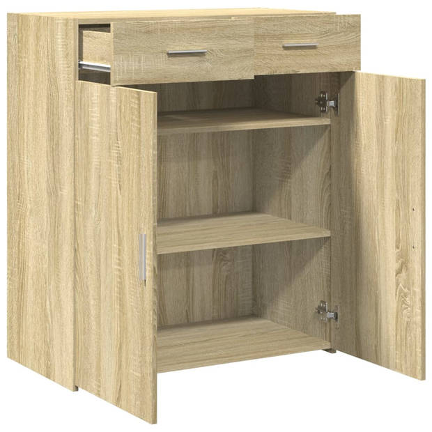 vidaXL Dressoir 80x42,5x93 cm bewerkt hout sonoma eikenkleurig