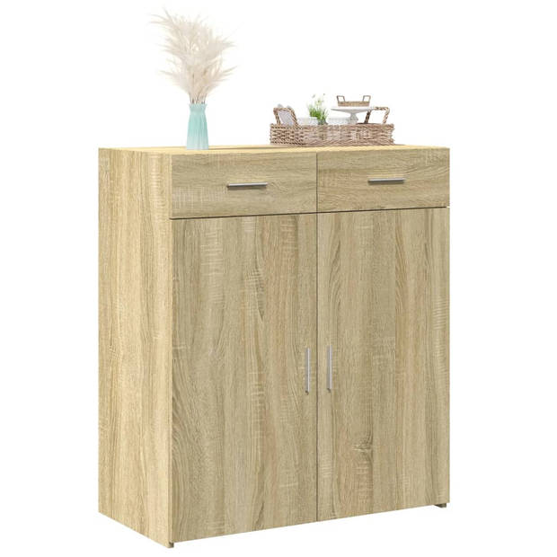 vidaXL Dressoir 80x42,5x93 cm bewerkt hout sonoma eikenkleurig