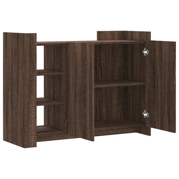 vidaXL Dressoir 100x35x75 cm bewerkt hout bruin eikenkleur