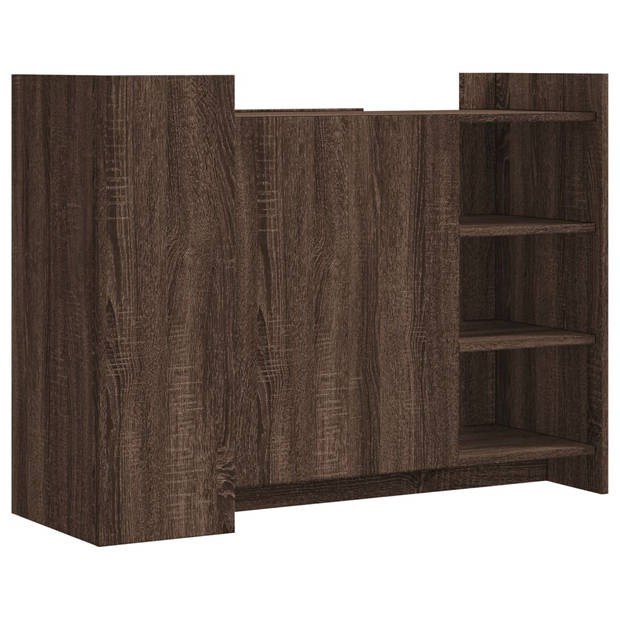 vidaXL Dressoir 100x35x75 cm bewerkt hout bruin eikenkleur