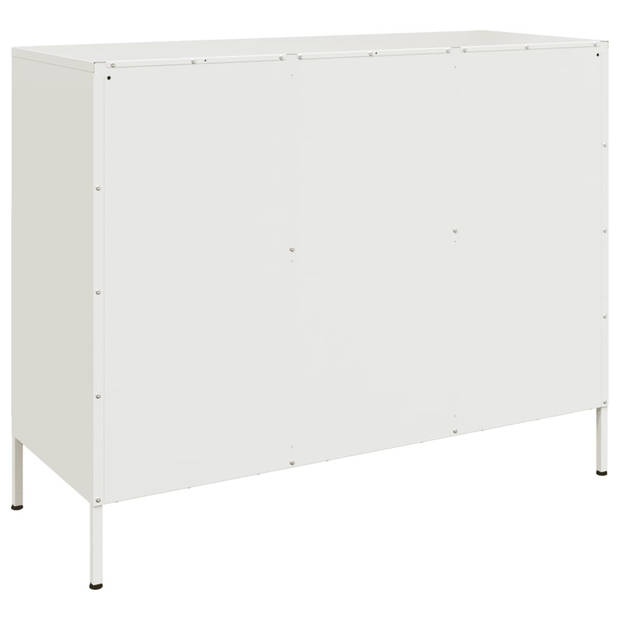 vidaXL Dressoir 100,5x39x79 cm staal wit