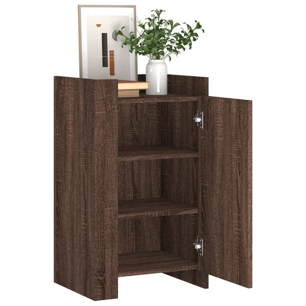 vidaXL Dressoir 45x35x75 cm bewerkt hout bruin eikenkleurig