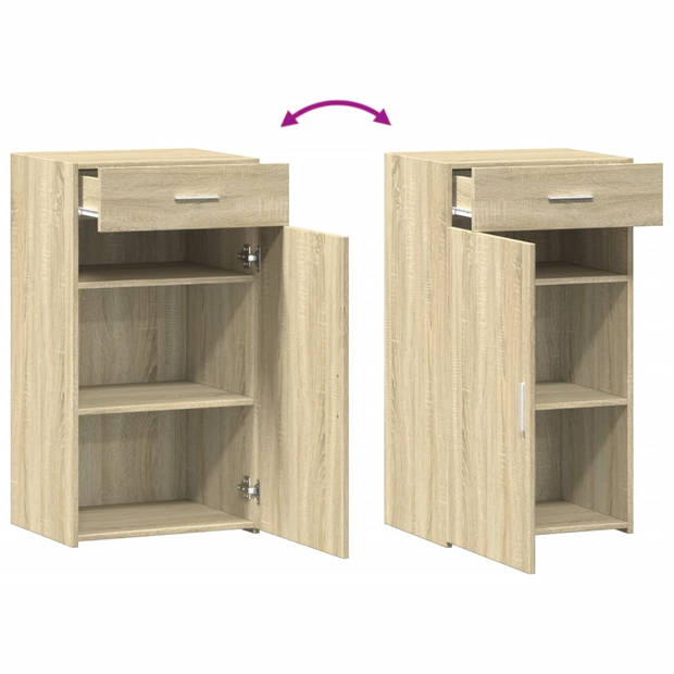 vidaXL Dressoir 50x42,5x93 cm bewerkt hout sonoma eikenkleurig