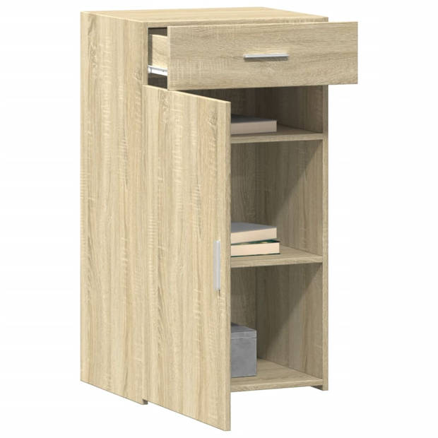 vidaXL Dressoir 50x42,5x93 cm bewerkt hout sonoma eikenkleurig