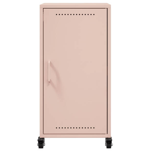 vidaXL Dressoir 36x39x72 cm staal roze