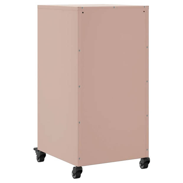 vidaXL Dressoir 36x39x72 cm staal roze