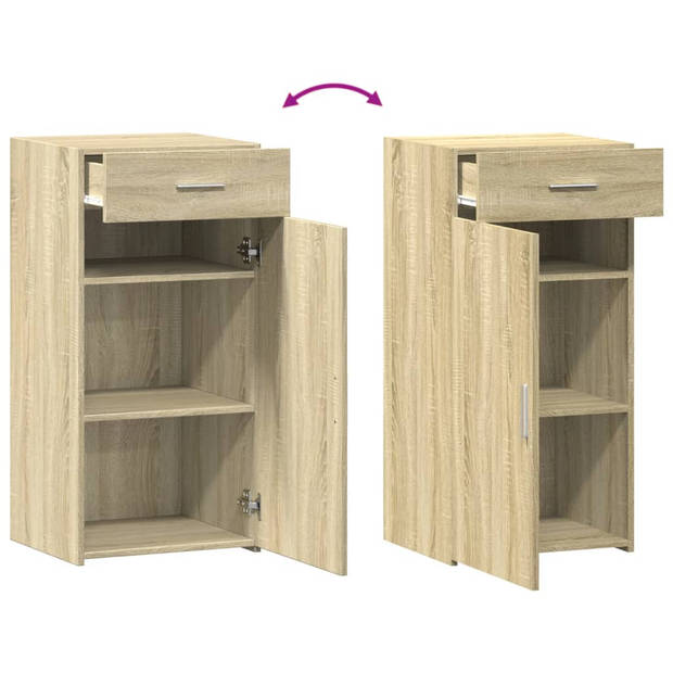 vidaXL Dressoir 45x42,5x93 cm bewerkt hout sonoma eikenkleurig