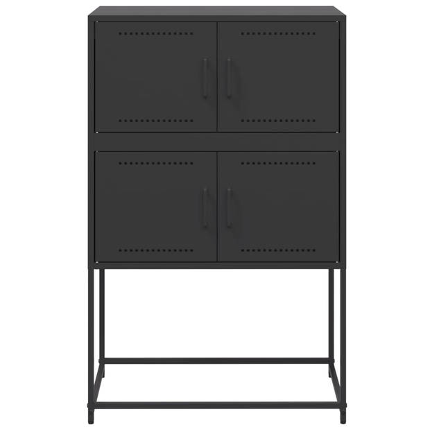 vidaXL Dressoir 68,5x38,5x107 cm staal zwart