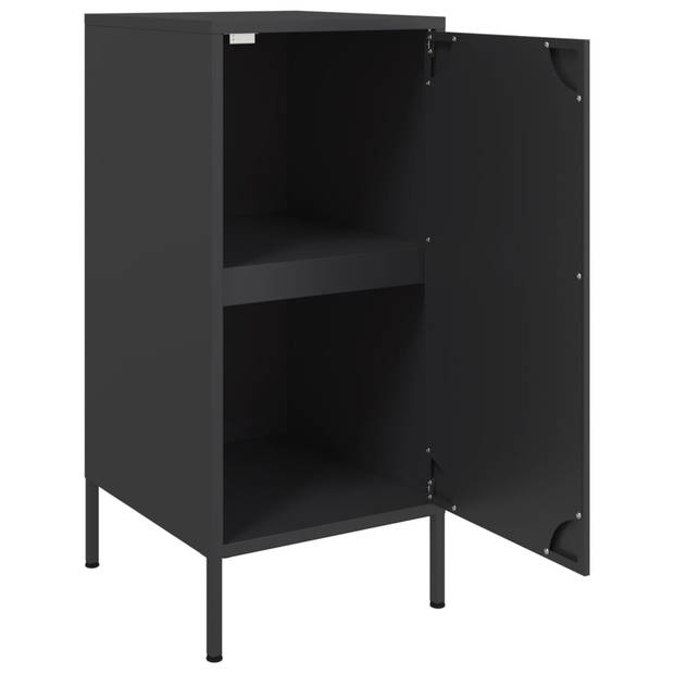 vidaXL Dressoir 36x39x79 cm staal zwart