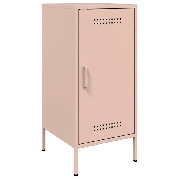 vidaXL Dressoir 36x39x79 cm staal roze