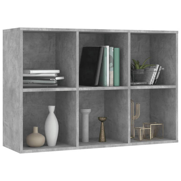 vidaXL Boekenkast/dressoir 66x30x98 cm bewerkt hout betongrijs