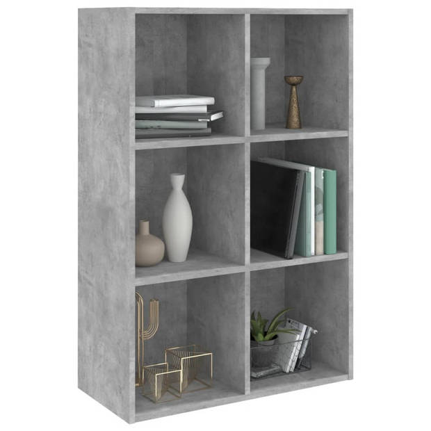 vidaXL Boekenkast/dressoir 66x30x98 cm bewerkt hout betongrijs